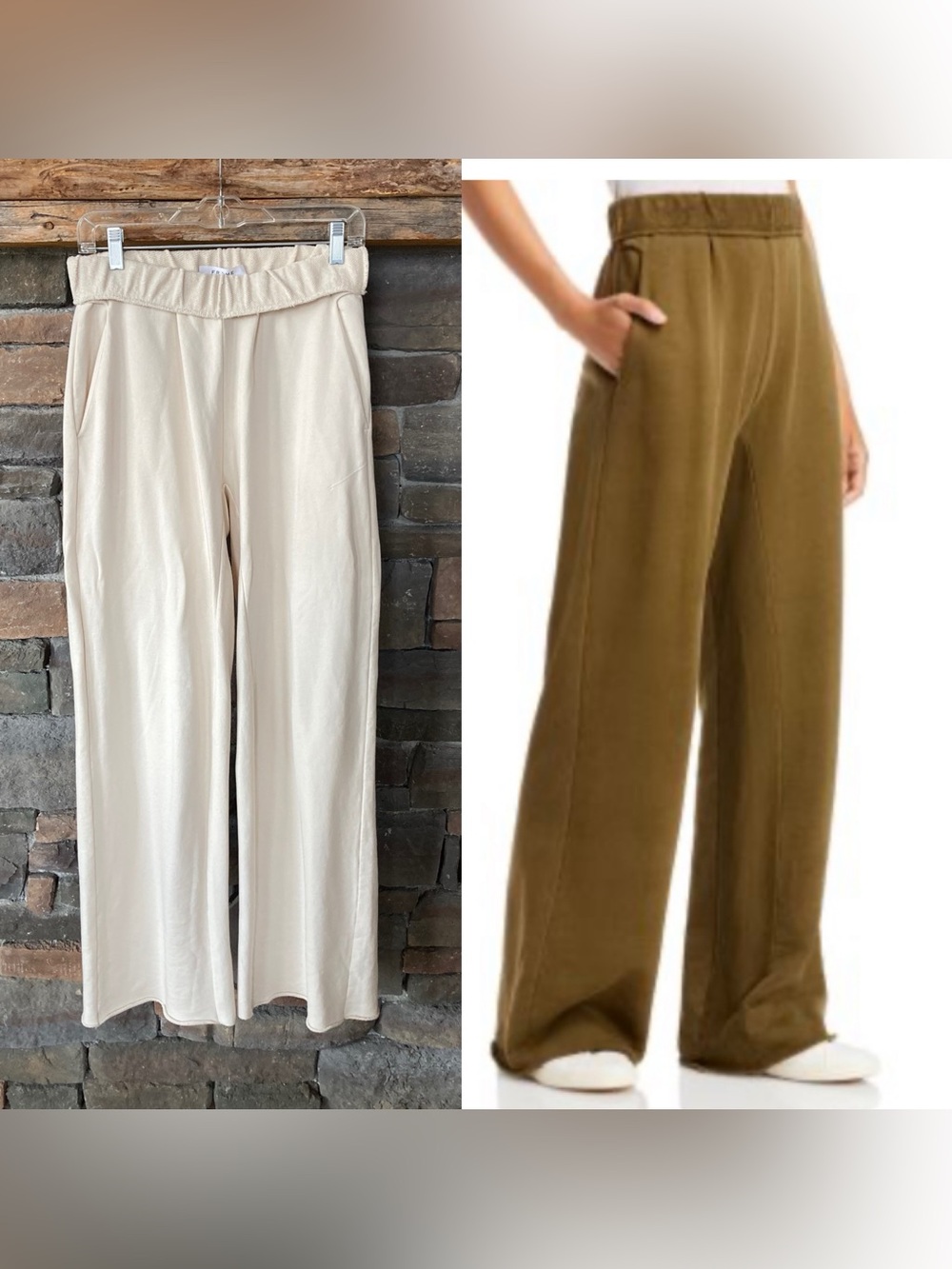FRAME Wide Leg French Terry Sweatpants Cozycore